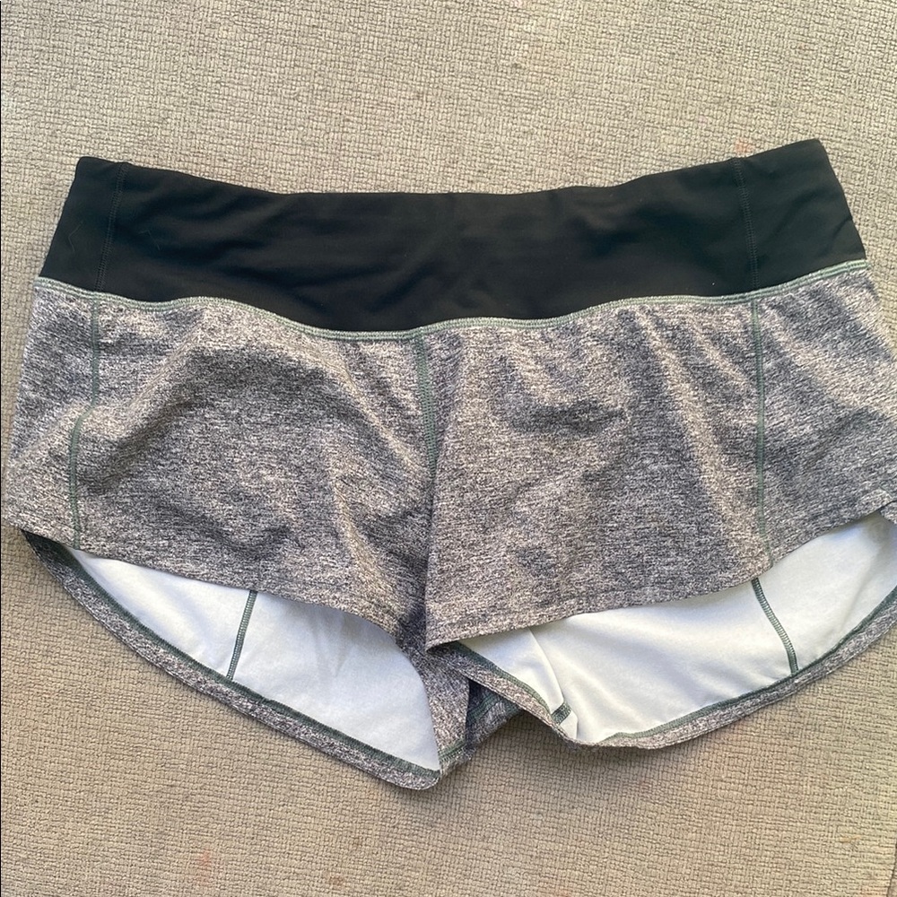 Lululemon Athletica Black and Gray Athletic Shorts